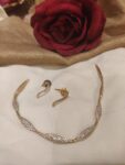 Radiant AD Golden Crystal Short Necklace