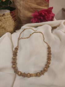 Timeless Red Green AD Short Necklace
