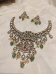 Pinnacle Big Crystal AD Necklace With Light Green Stone