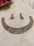 Resplendent Leafs Sky Blue Choker