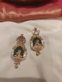 Unique Krishna Green Earring