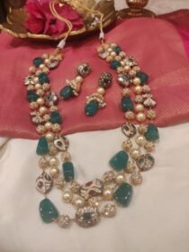 Timeless New Designer Handcrafted Regal Pearl Stone Ranihaar