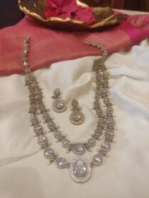 Exquisite 2 Layer Crystal Long Necklace