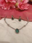 Majestic Crystal Round Neckalce With Pink AD Stone