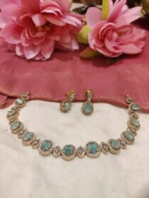 Pinnacle Skyblue Short AD Necklace