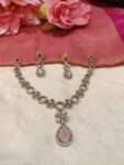 Jubilant Round Floral Pink Ad Necklace