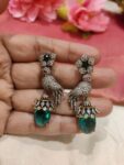 Divine Floral Peacock blue Earring