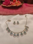 Elegant Chain With AD Skyblue Crystal Stones