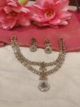 Timeless 2 Layer Crystal Ad Neckalce With Green AD