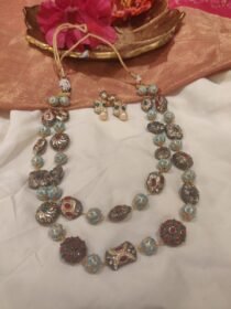 Radiant 2 Layer Ranihaar With Antique and blue stone