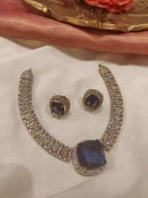 Refined Crystal Round AD Necklace With Purple AD Stone