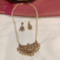 Elegant Peael Layer Teample Pendant Necklace