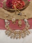 Sparkling Short Bridal Necklace With Round Crystal AD Stone