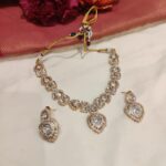 Unique Crystal Kundan Leafs Necklace