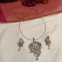 Ethereal Crystal Peacock With Crystal AD Stone Chian