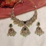 Radiant Antique Floral Lightgreen Beads Necklace