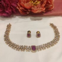 Resplendent Ad Necklace With Ruby AD Stone