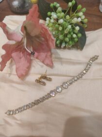 Dazzling Crystal Ad Stone Short Necklace