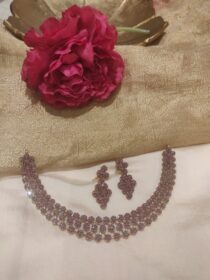 Mesmerizing Red Floral AD Choker