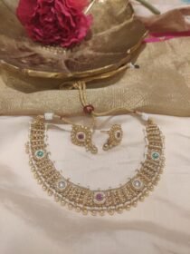 Glamorous Bridal Multicolour AD Stone Choker