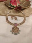 Dazzling Chain With Floral Lakshmi Pendant