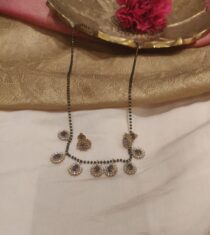 Bespoke Mangalsutra With Purple AD Stone