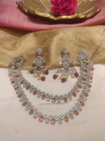 Tantalizing 2 Layer AD Necklace With Red Stone