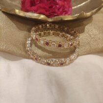 Whimsical Re Ad Stone Bangles Set of 2