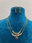 Inimitable 2 layer diamond and black stone with golden chain