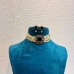 Whimisical Bespoke emerald  with haar choker necklace