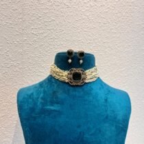 Whimisical Bespoke emerald  with haar choker necklace