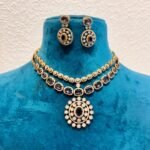 Whimisical Unique Divine bridal 2 layer purple  stone necklace