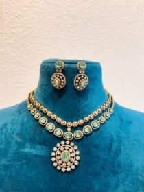 Unique Divine bridal 2 layer sky stone necklace