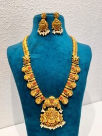 Elegant laxmi pendant bridal necklace
