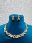 Radiant Green Crystal Kundan choker