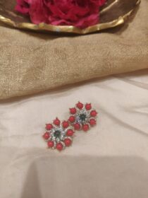 Moti green stone Earring