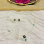 purple golden chain necklace