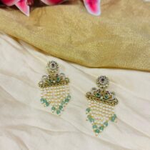 Sparrow golden pearls jhumka earring
