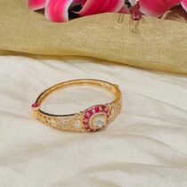 Kundan ruby golden bracelet