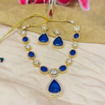 royal gem crystal bridal necklace