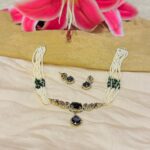 Purple layer moti choker