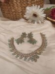 Kundan greenish golden bridal choker