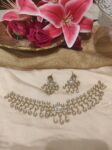 Kundan floral leaf golden choker