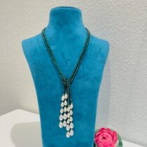 Emerald scarf design bridal haar