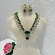 Emerald kundan  bridal necklace