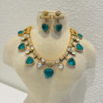 Kundan royal blue bridal choker