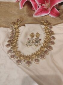 Peacock moti bridal golden haar