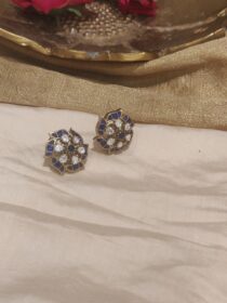 FLORAL BLUE KUNDAN EARRING