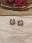 Mystic ruby golden earring