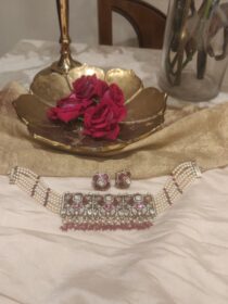 Kundan red bridal choker